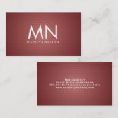 Geometrisch patroonmonogram visitekaartje (Voorkant / Achterkant)