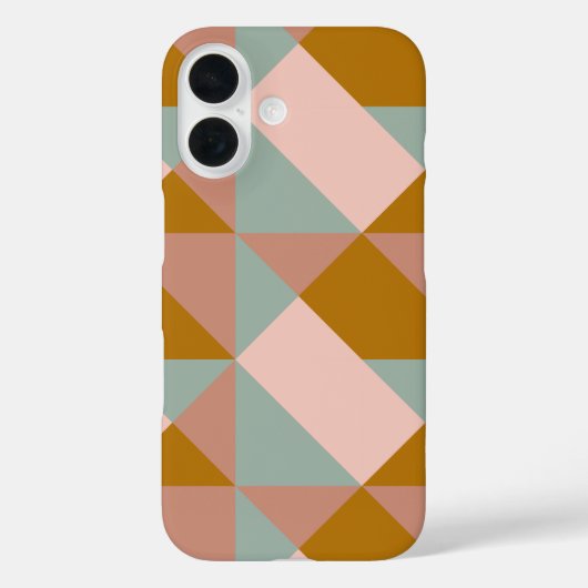 Geometrisch patroonontwerp in een aardepaaskleur Case-Mate iPhone case (Achterkant)