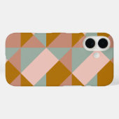 Geometrisch patroonontwerp in een aardepaaskleur Case-Mate iPhone case (Achterkant (horizontaal))