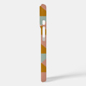 Geometrisch patroonontwerp in een aardepaaskleur Case-Mate iPhone case (Achterkant / Links)