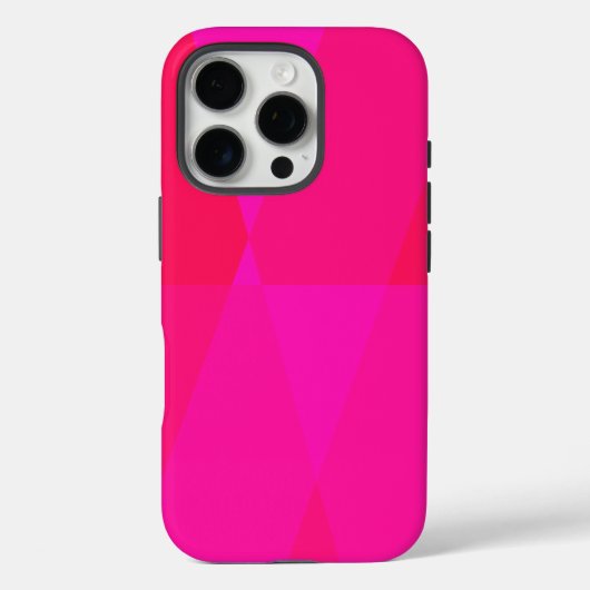 Geometrisch Patroonontwerp in rood en roze Case-Mate iPhone Case (Achterkant)