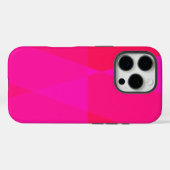 Geometrisch Patroonontwerp in rood en roze Case-Mate iPhone Case (Achterkant (horizontaal))