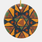 Geometrisch patroonOrnament Keramisch Ornament (Achterkant)