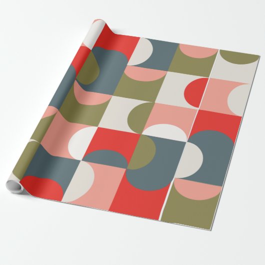 Geometrisch patroonpapier cadeaupapier (Uitgerold)