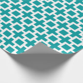 Geometrisch Patroonpapier voor cadeautjes - Blauwg Cadeaupapier (Hoek)