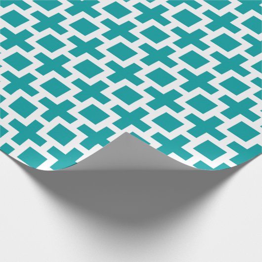 Geometrisch Patroonpapier voor cadeautjes - Blauwg Cadeaupapier (Hoek)