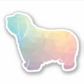 Geometrisch patroonpatroon met onderste laag Silho Sticker (Voorkant)