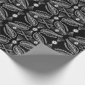 Geometrisch patroonpatroon Poblanos Black & White Cadeaupapier (Hoek)