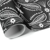 Geometrisch patroonpatroon Poblanos Black & White Cadeaupapier (Rol Hoek)