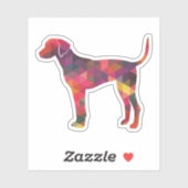 Geometrisch patroonpatroon van de lott Silhouette  Sticker (Vel)