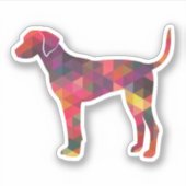 Geometrisch patroonpatroon van de lott Silhouette  Sticker (Voorkant)