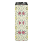 Geometrisch patroonpatroon van pasteelretro thermosbeker (Achterkant)