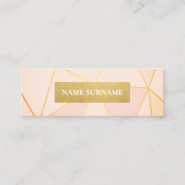 Geometrisch patroonpeach Gold Mini Visitekaartje