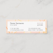 Geometrisch patroonpeach Gold Mini Visitekaartje (Achterkant)