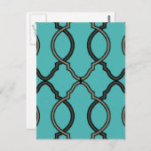 geometrisch patroonrooster briefkaart (Voorkant / Achterkant)