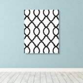 geometrisch patroonrooster canvas afdruk (Insitu (Houten vloer))