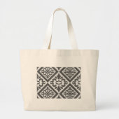 geometrisch patroonrooster grote tote bag (Voorkant)