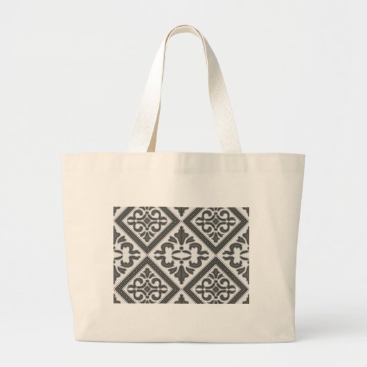 geometrisch patroonrooster grote tote bag (Voorkant)
