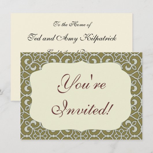 geometrisch patroonrooster kaart (Voorkant / Achterkant)