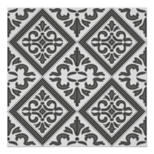 geometrisch patroonrooster perfect poster (Voorkant)