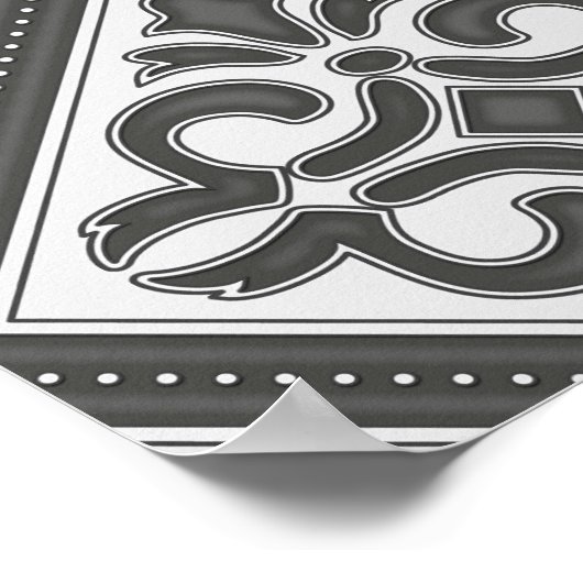 geometrisch patroonrooster poster (Hoek)