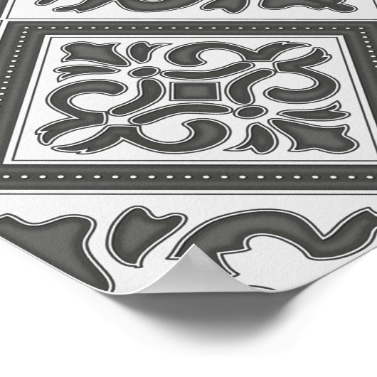 geometrisch patroonrooster poster (Hoek)