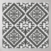 geometrisch patroonrooster poster (Voorkant)