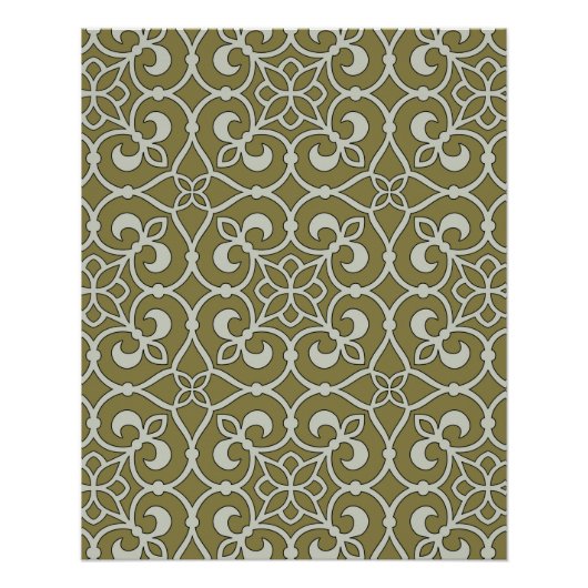 geometrisch patroonrooster poster (Voorkant)