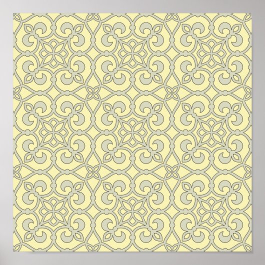 geometrisch patroonrooster poster (Voorkant)