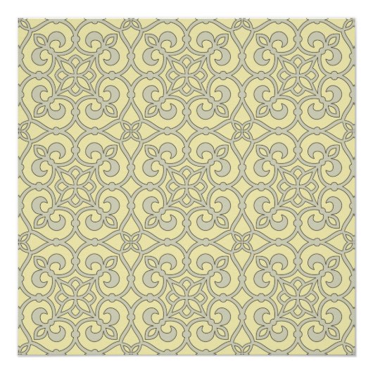 geometrisch patroonrooster poster (Voorkant)