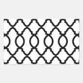 geometrisch patroonrooster rechthoekige sticker (Voorkant)