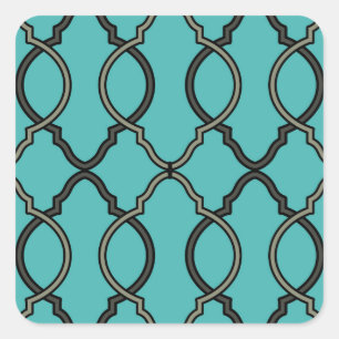 geometrisch patroonrooster vierkante sticker