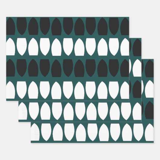 Geometrisch patroonschilfers Festief Inpakpapier Vel (Set)