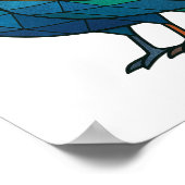 Geometrisch pauw poster (Hoek)