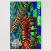 Geometrisch perspectief Kunstlicht Modern Legpuzzel (Verticaal)