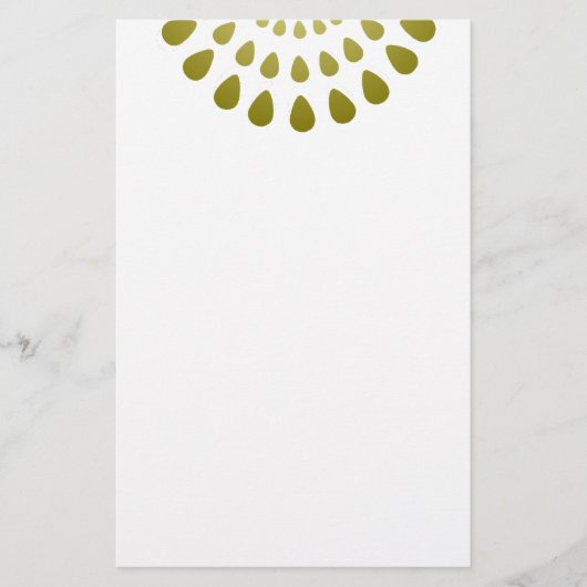 Geometrisch petaalpatroon in goud briefpapier (Voorkant)