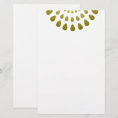 Geometrisch petaalpatroon in goud briefpapier (Voorkant / Achterkant)