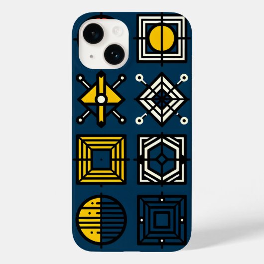Geometrisch pictogram Grid Telefoonhoes Case-Mate iPhone Case (Achterkant)