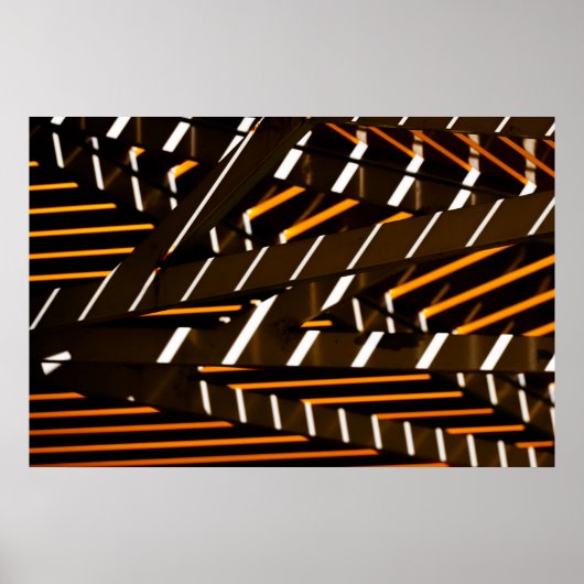 Geometrisch Plafond Licht Architectuur Poster (Voorkant)