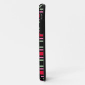 Geometrisch plaid groen rood zwart strepen Case-Mate iPhone case (Achterkant/links)