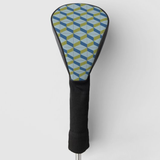 Geometrisch Portugees tegels patroon in zachte kle Golfheadcover (Voorkant)