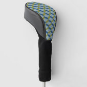 Geometrisch Portugees tegels patroon in zachte kle Golfheadcover (Schuin)