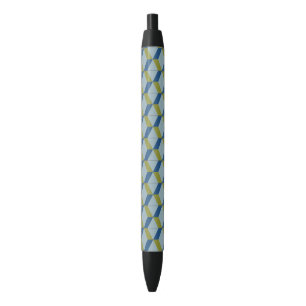Geometrisch Portugees tegels patroon in zachte kle Zwarte Inkt Pen