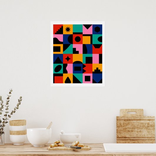 Geometrisch Poster (Keuken)