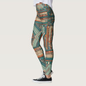 Geometrisch "Prairie Style" Glas in lood Leggings (Links)