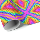 Geometrisch prisma, regenboogkleuren, hete roze ta cadeaupapier (Rol Hoek)