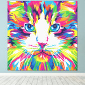 Geometrisch prismatisch ontwerp-32453 canvas afdruk (Insitu (Houten vloer))