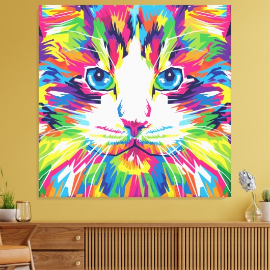 Geometrisch prismatisch ontwerp-32453 canvas afdruk (Insitu (Woonkamer))