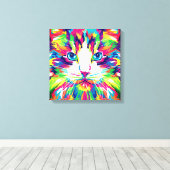 Geometrisch prismatisch ontwerp-32453 canvas afdruk (Insitu (Houten vloer))