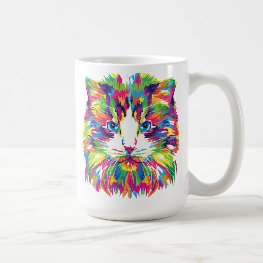 Geometrisch prismatisch ontwerp-32453 koffiemok (Rechts)
